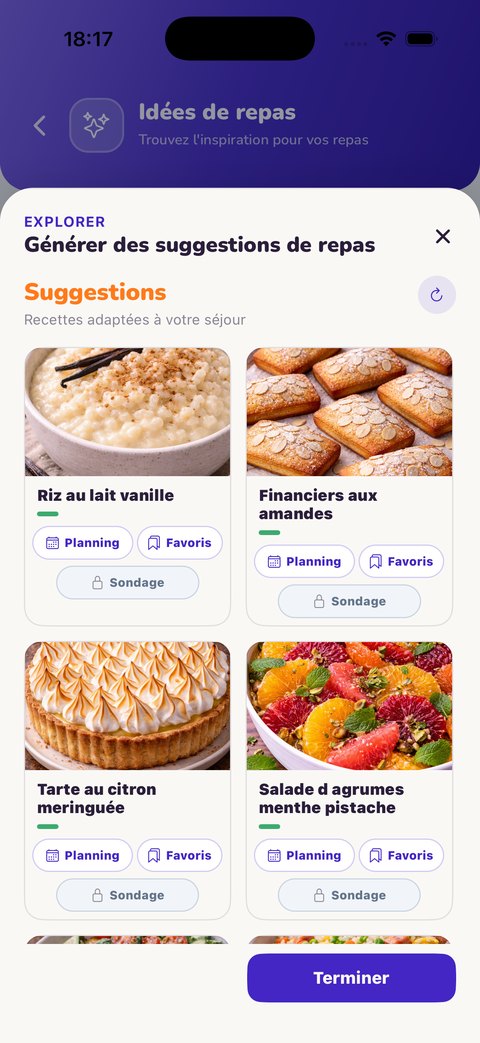 Suggestions d'idées de repas